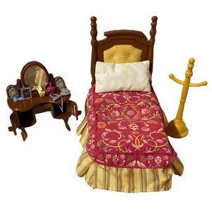 Loving Family Parents Bedroom H7020 2004 Mattel Fisher Price Dollhouse Furniture